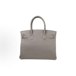 HERMES Birkin 30 Gold buckle platinum Handbag 30 Women\'s Edition 0L Grismeyer Cumulonimbus Cloud Grey